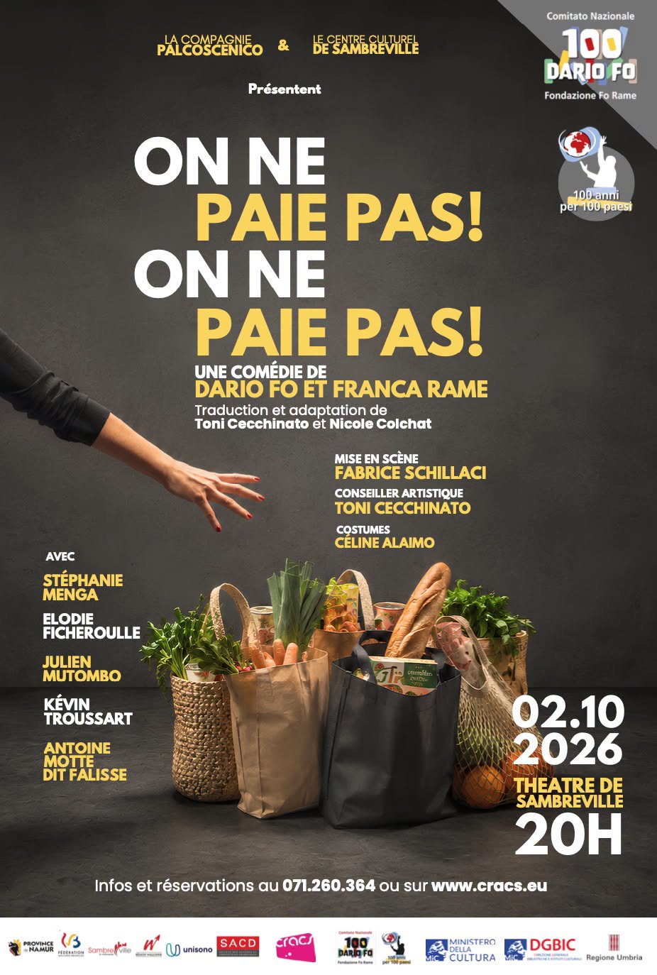 Affiche du spectacle On ne paie pas ! On ne paie pas ! de Dario Fo et Franca Rame